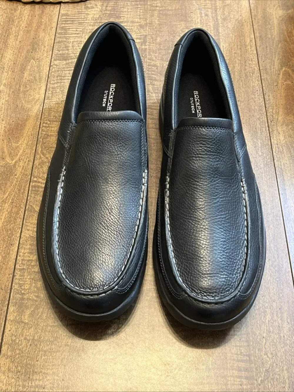 Rockport Eberdon Men's 14 Black Slip-on Loafers K71228 Leather Trutech